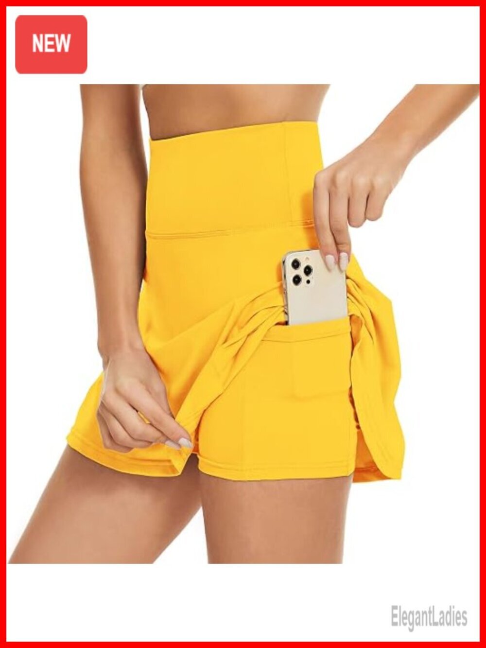 High Waist Pleated Tennis Skirt with Pockets Skorts for Women